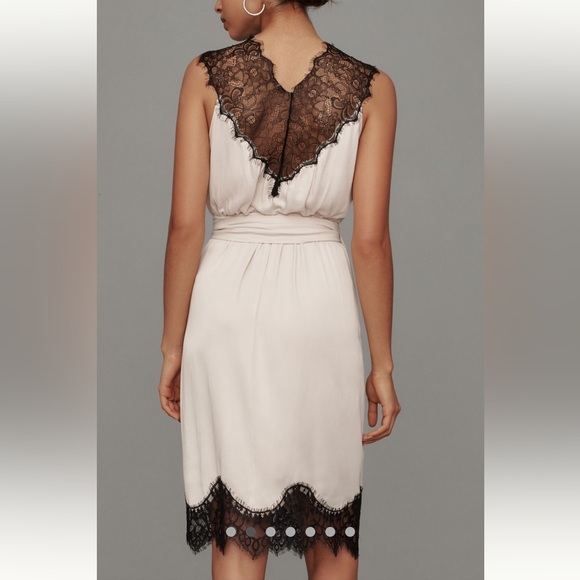 Anthropologie NWT Sleeveless V- Neck Lace Wrap Midi Dress size XSP. - Picture 2 of 10